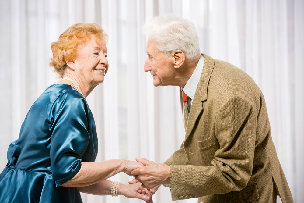 Senioren Paar tanzen